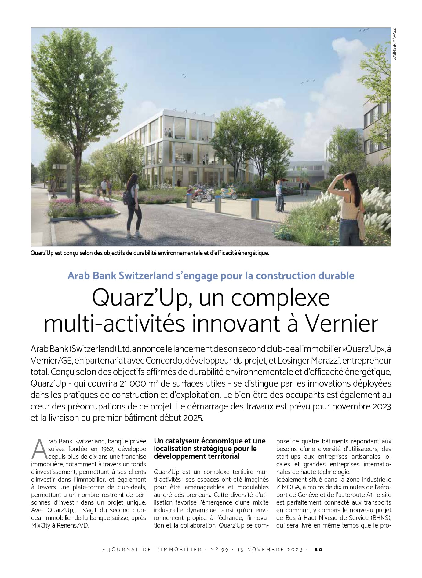 Le journal de l'immobilier page 1