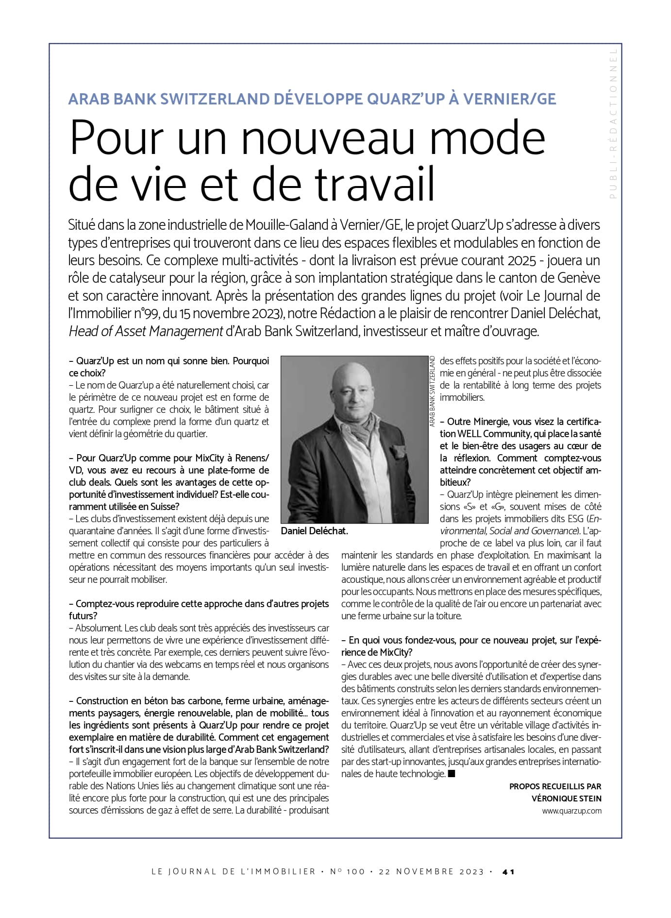 Le journal de l'immobilier page 1